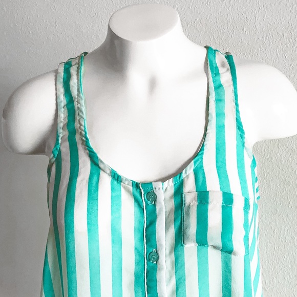 Papaya Striped Sheer Tank Top - Picture 6 of 7